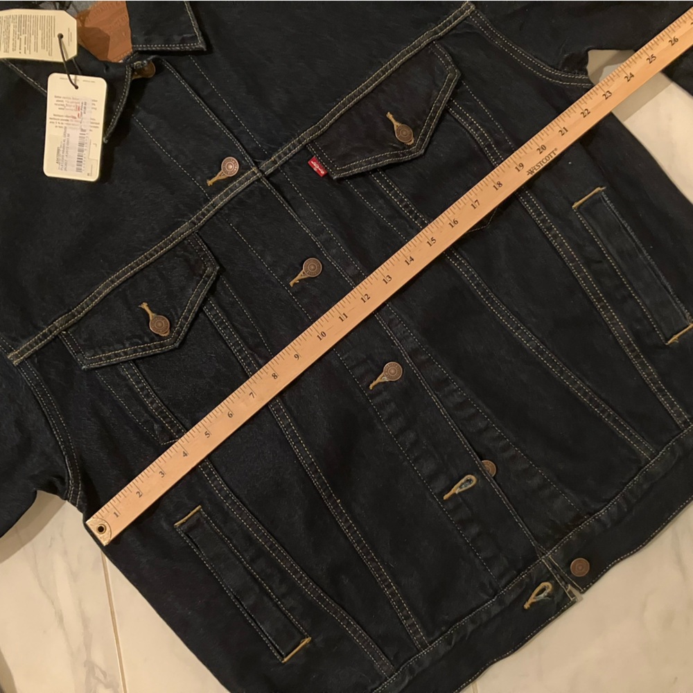 Levi's Black Denim Jean Jacket NWOT - Picture 6 of 9